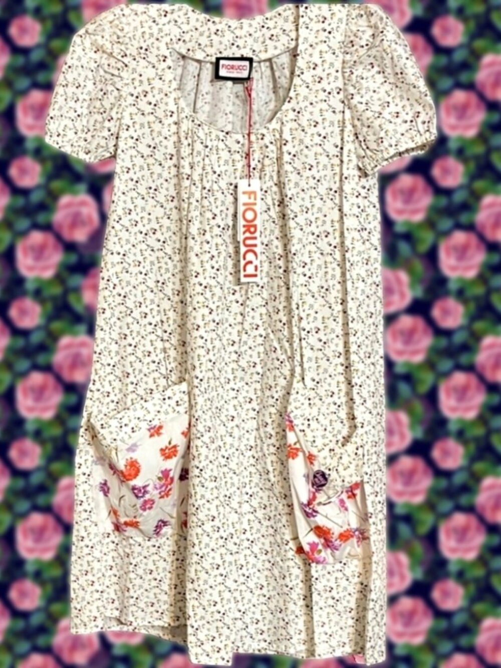 Fiorucci Floral Sheath Dress w/pockets